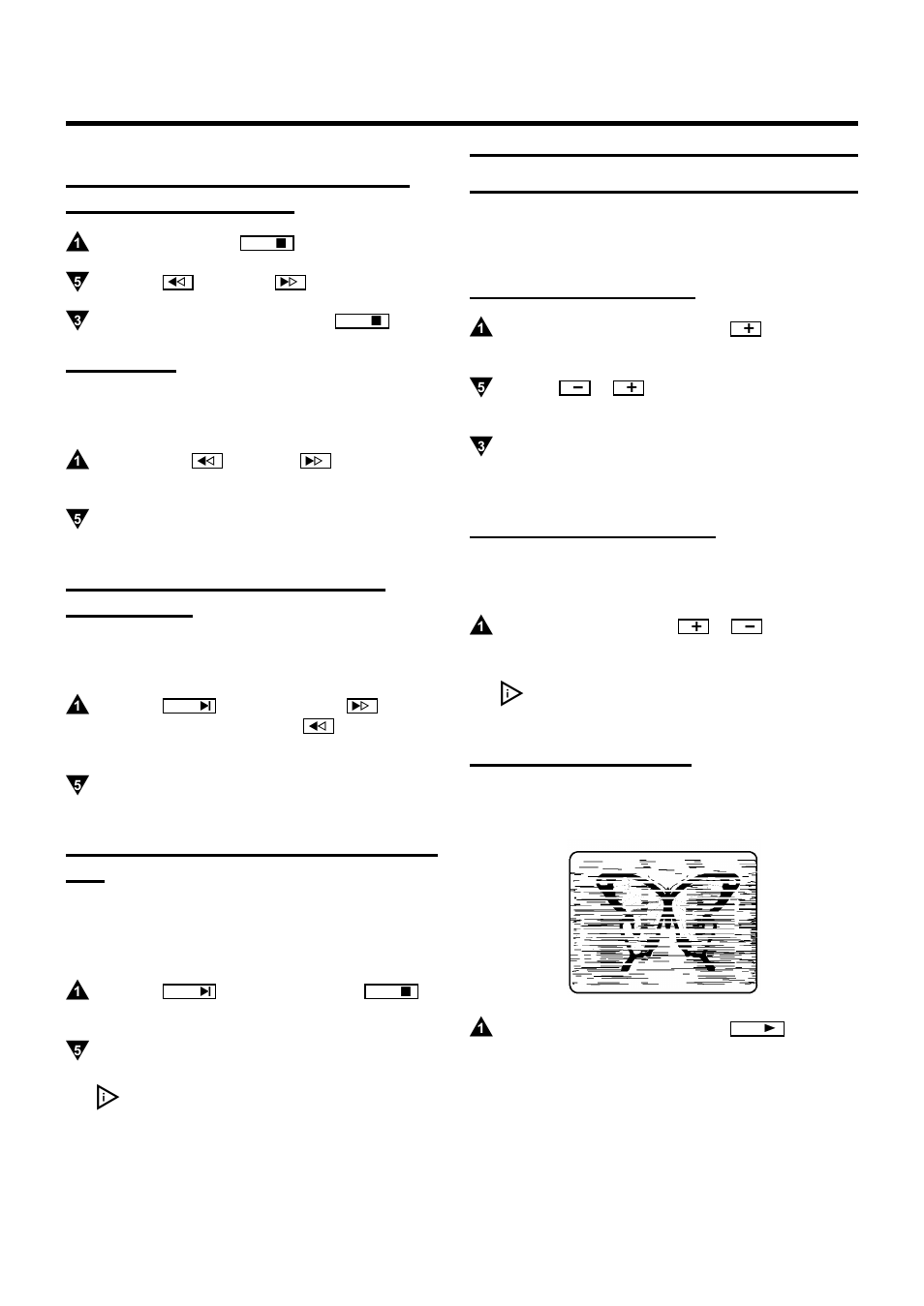Instant view, Automatic search for a blank space on the tape, Picture interference | Tracking during playback, Tracking during still picture, Cleaning the video heads | Philips VR400 User Manual | Page 17 / 26