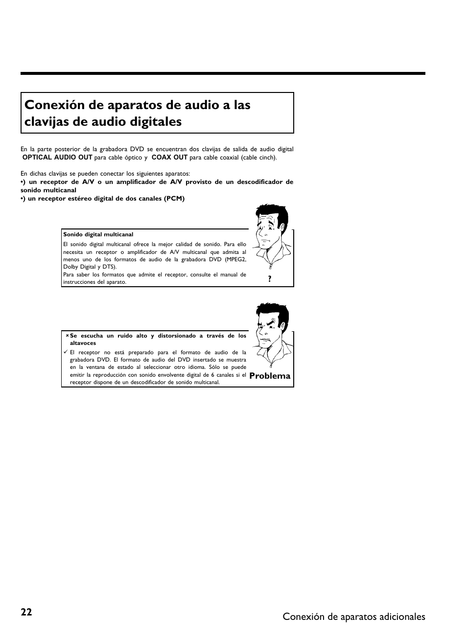 Conexión de aparatos adicionales | Philips DVDR 80 User Manual | Page 144 / 228