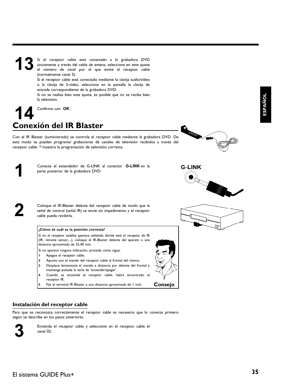 Conexión del ir blaster | Philips DVDR 80 User Manual | Page 157 / 228