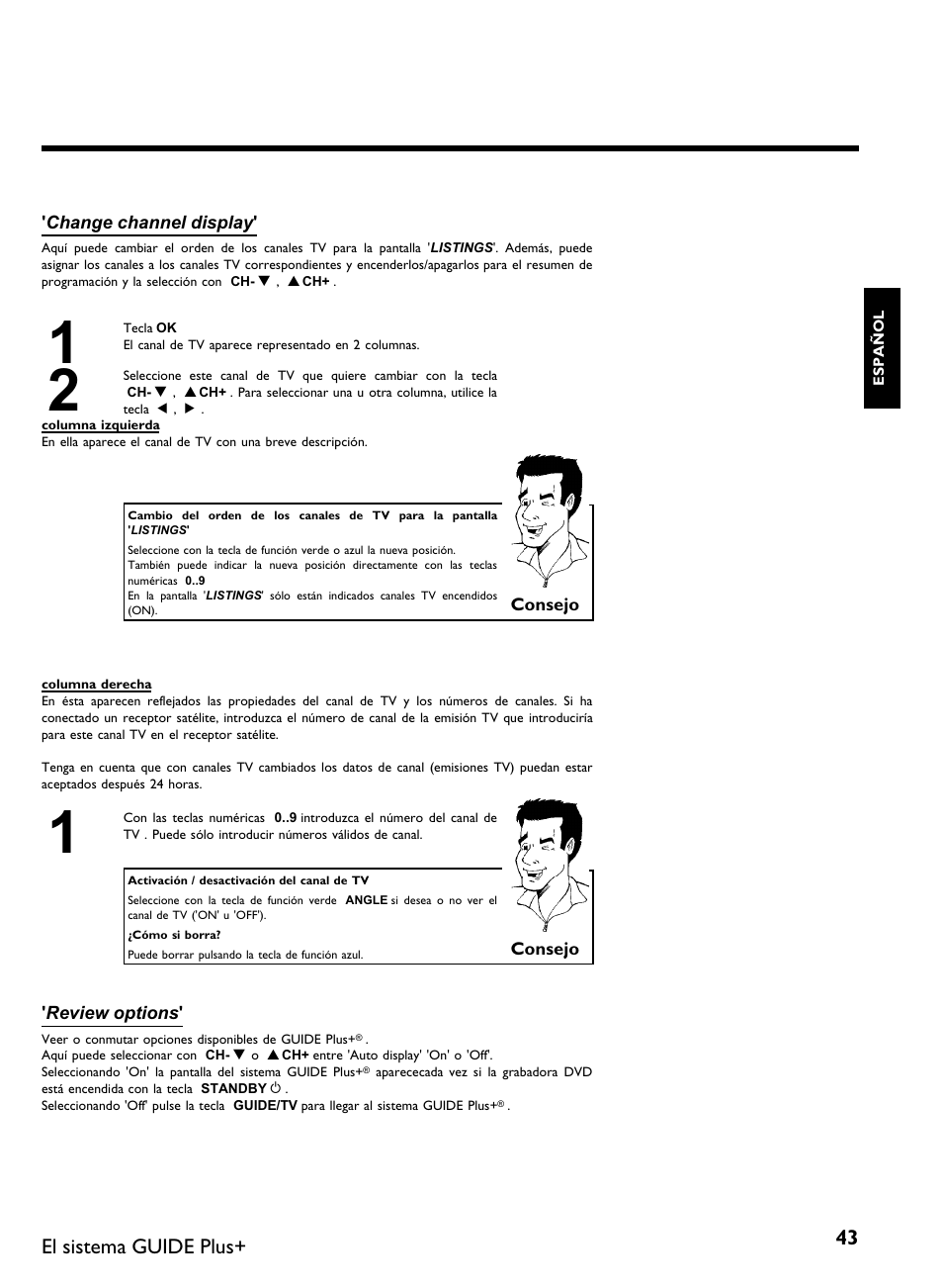 El sistema guide plus | Philips DVDR 80 User Manual | Page 165 / 228