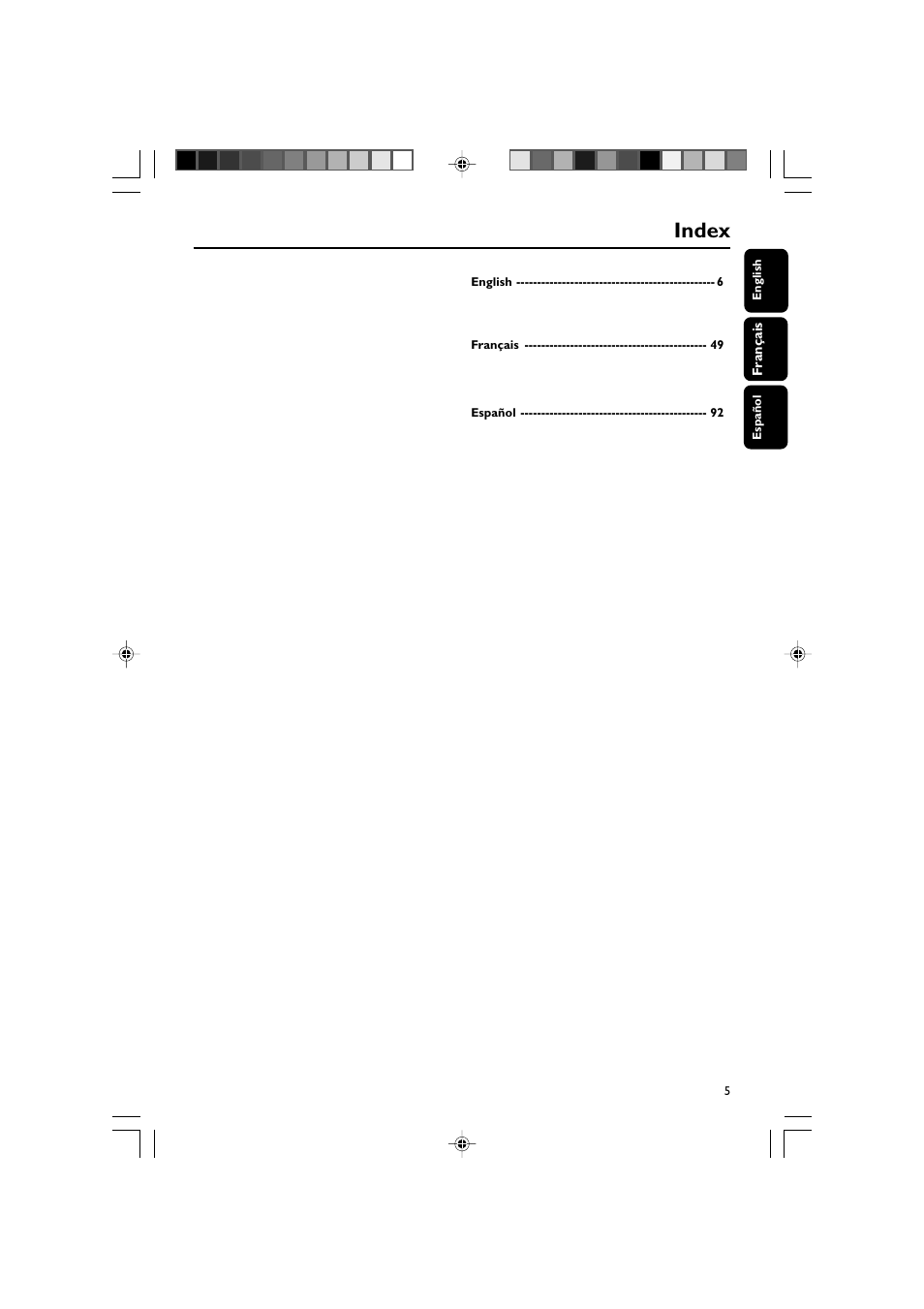 Index | Philips DVD Micro Theatre MCD759D User Manual | Page 5 / 47