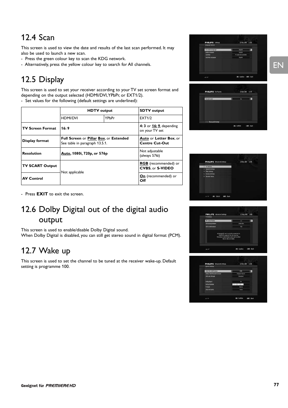 4 scan, 5 display, 6 dolby digital out of the digital audio output | 7 wake up | Philips DCR 9001/22 User Manual | Page 29 / 65