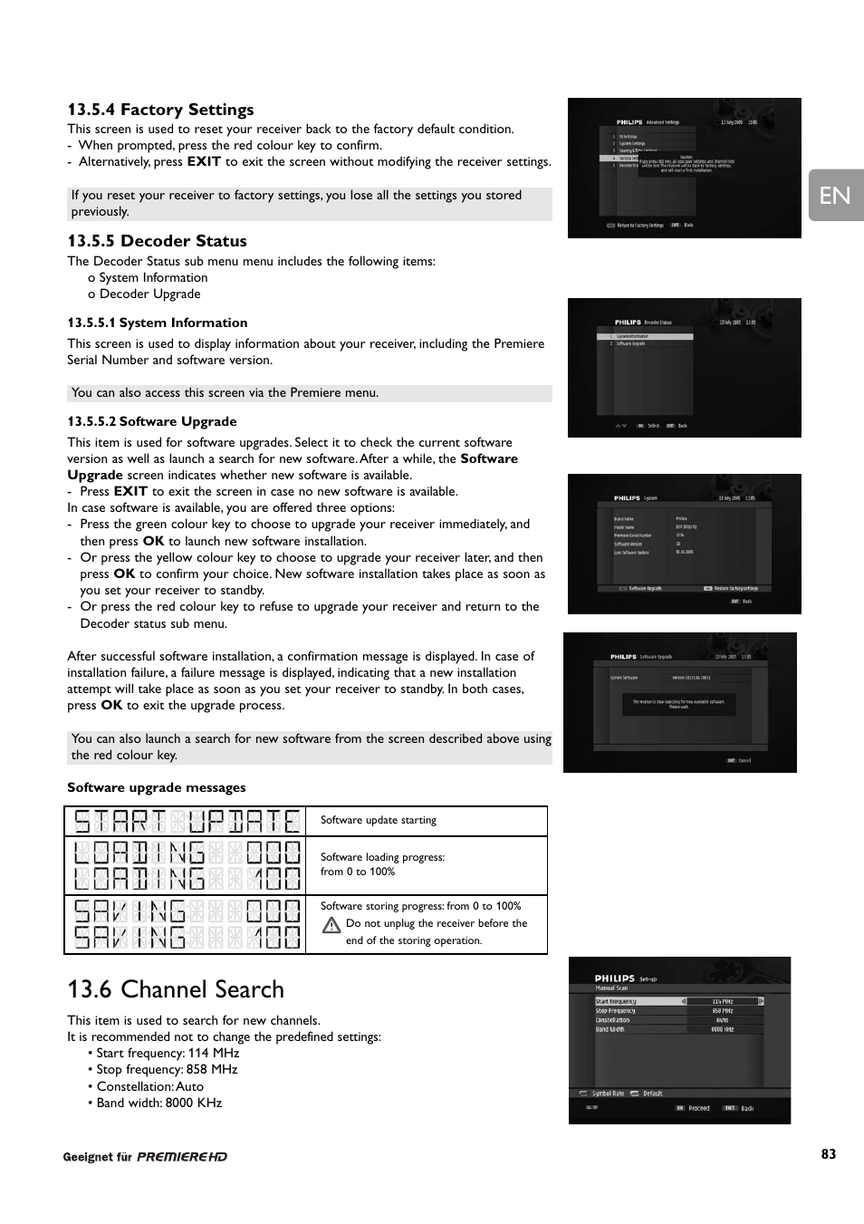 6 channel search | Philips DCR 9001/22 User Manual | Page 36 / 65