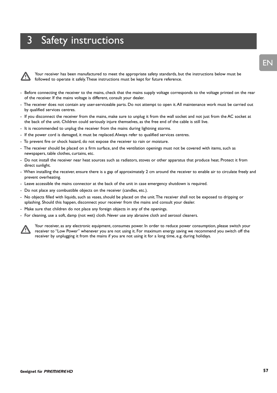 3 safety instructions | Philips DCR 9001/22 User Manual | Page 9 / 65