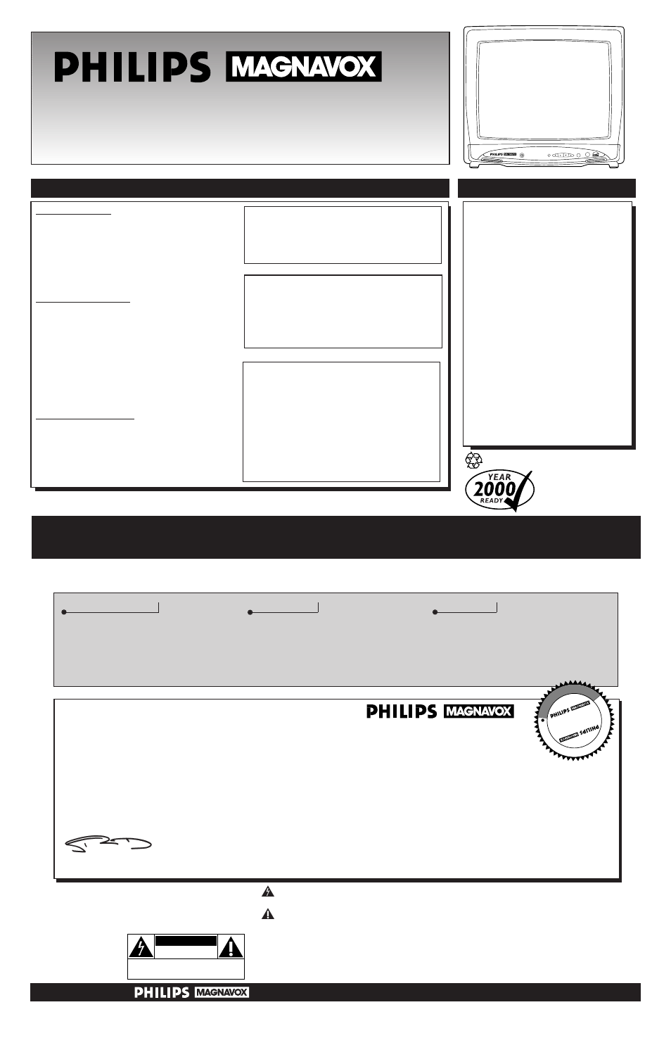 Philips Magnavox PR 1309B User Manual | 8 pages