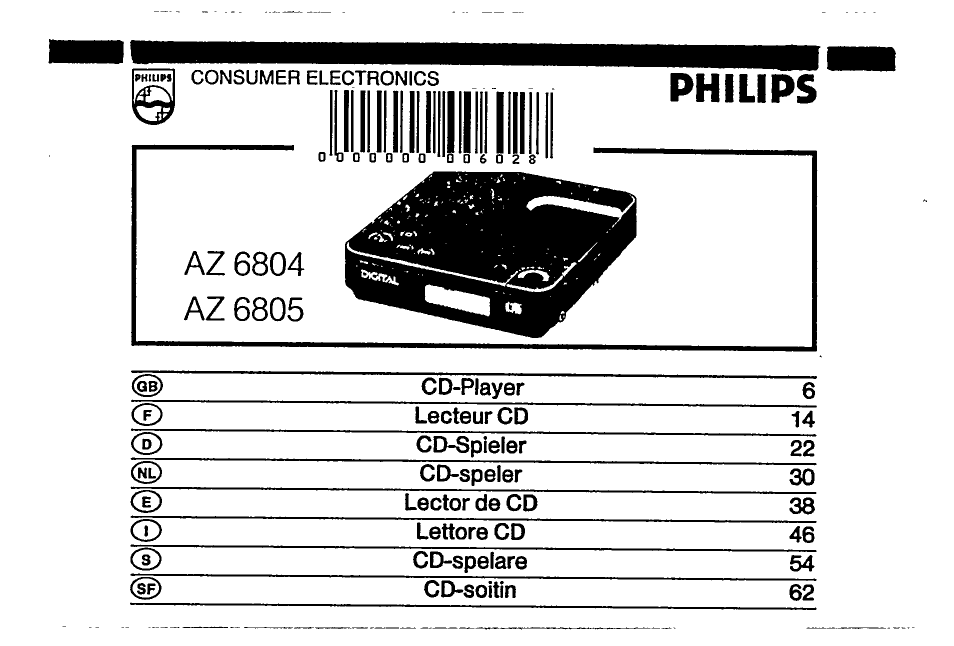 Philips AZ 6804 User Manual | 20 pages