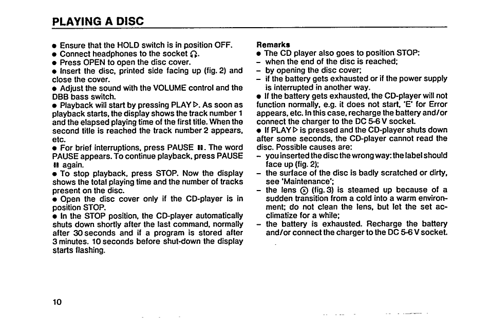 Playing a disc | Philips AZ 6804 User Manual | Page 10 / 20