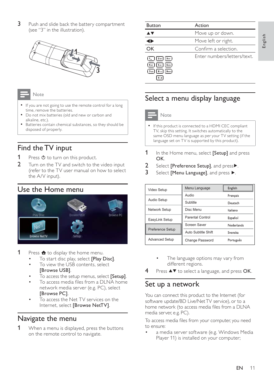 Philips BDP7500S2 User Manual | Page 11 / 50