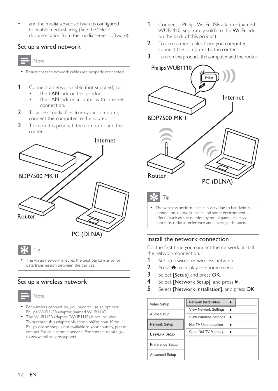 Philips BDP7500S2 User Manual | Page 12 / 50