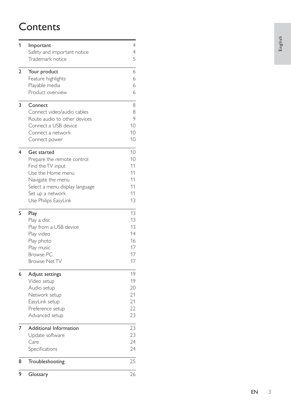 Philips BDP7500S2 User Manual | Page 3 / 50