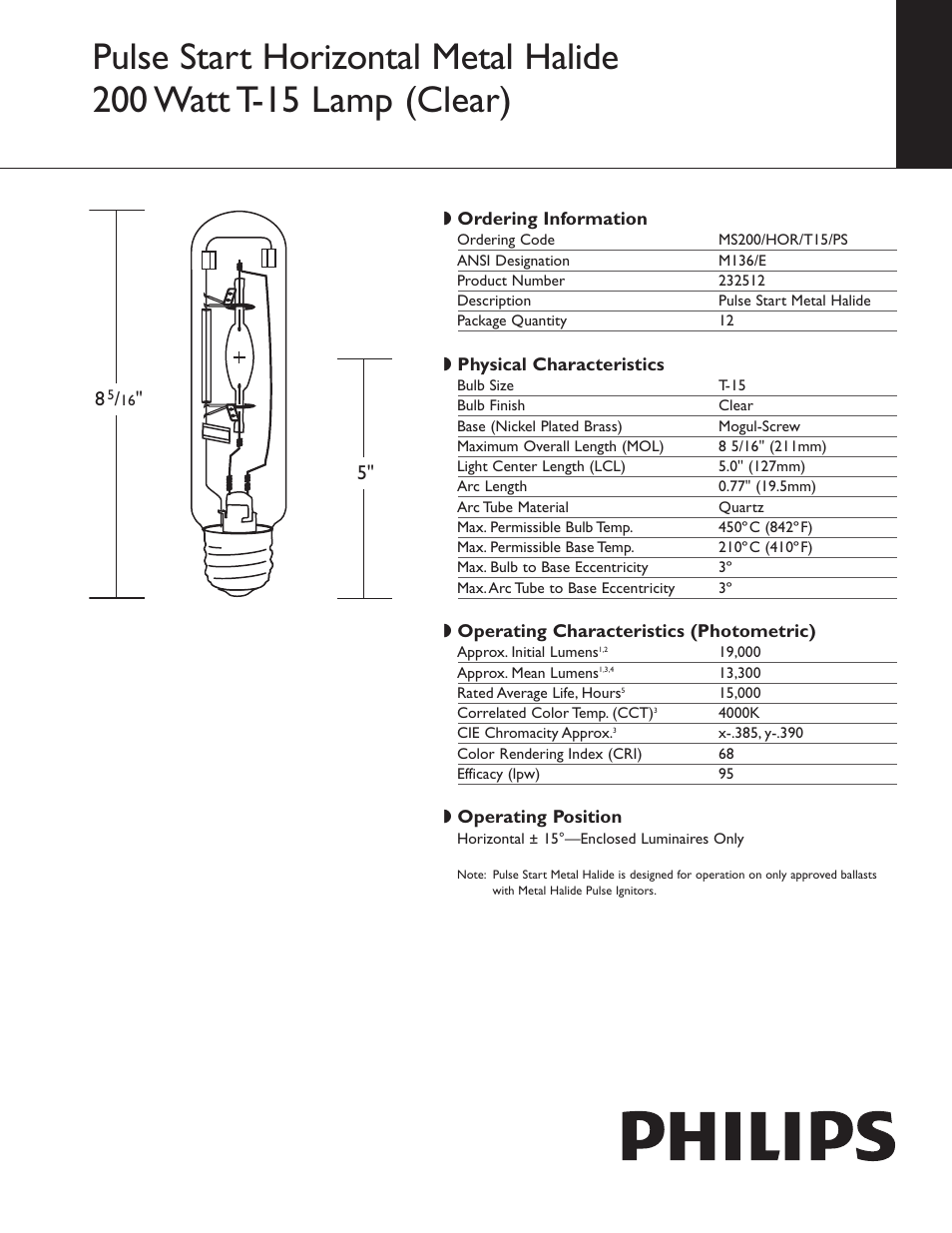 Philips 232512 User Manual | 2 pages