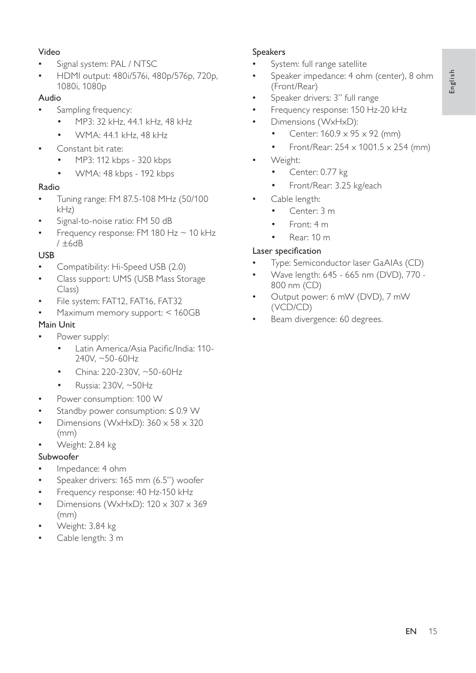 Philips HTS3540/51 User Manual | Page 17 / 20