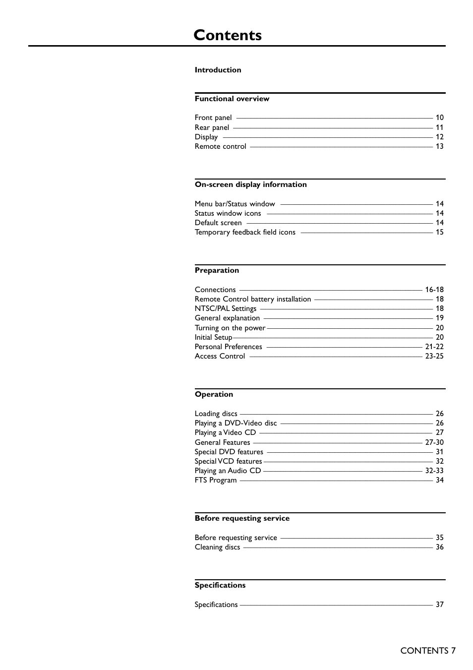 Philips DVD940 User Manual | Page 7 / 37