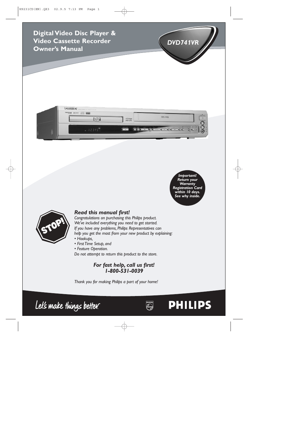 Philips DVD741VR User Manual | 80 pages