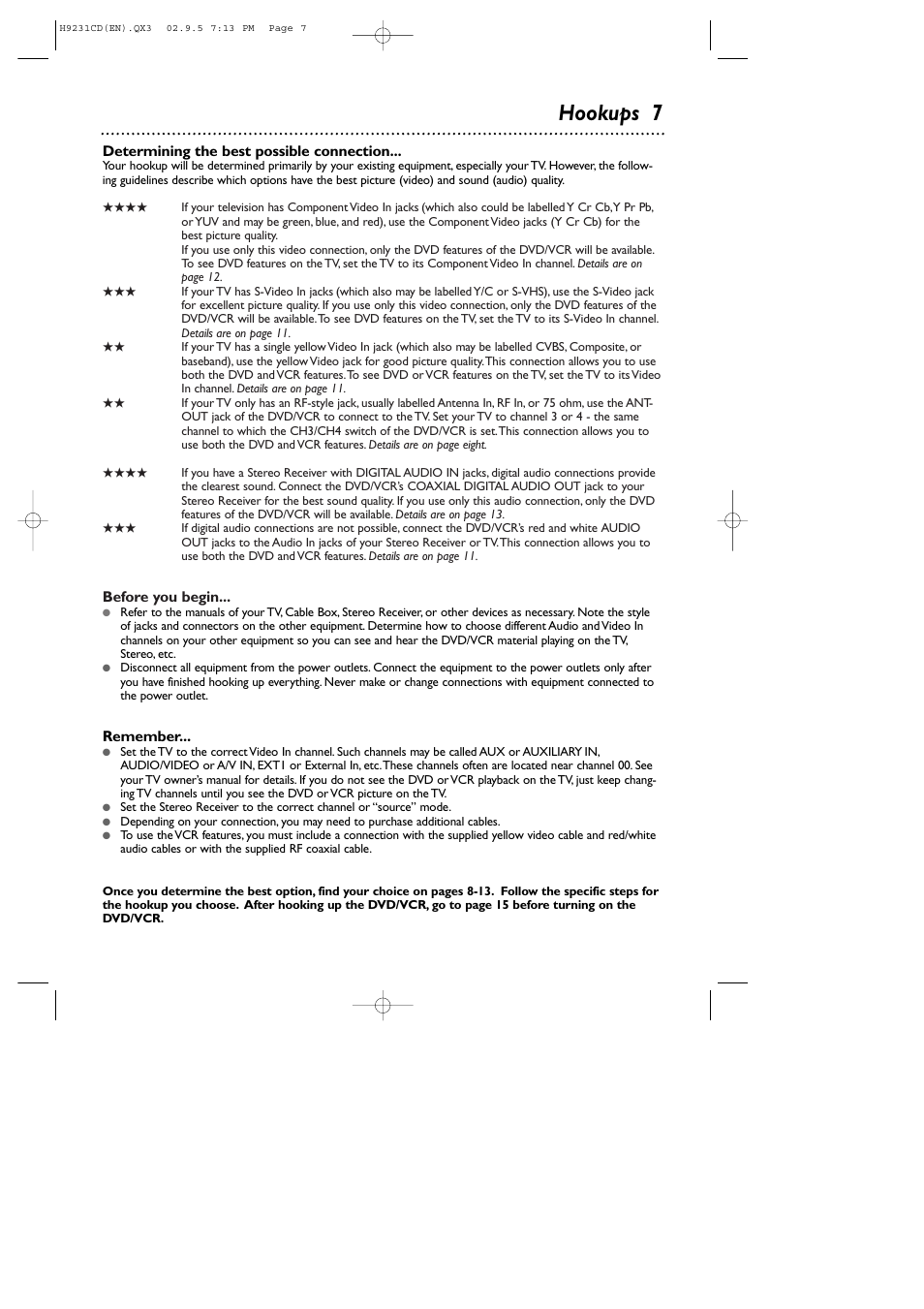 Hookups 7 | Philips DVD741VR User Manual | Page 7 / 80