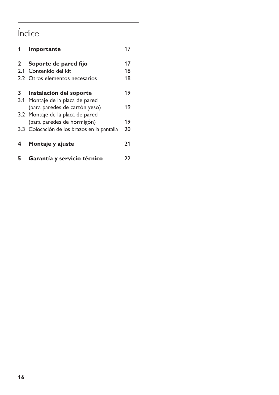 Índice | Philips SQM5232 User Manual | Page 16 / 23