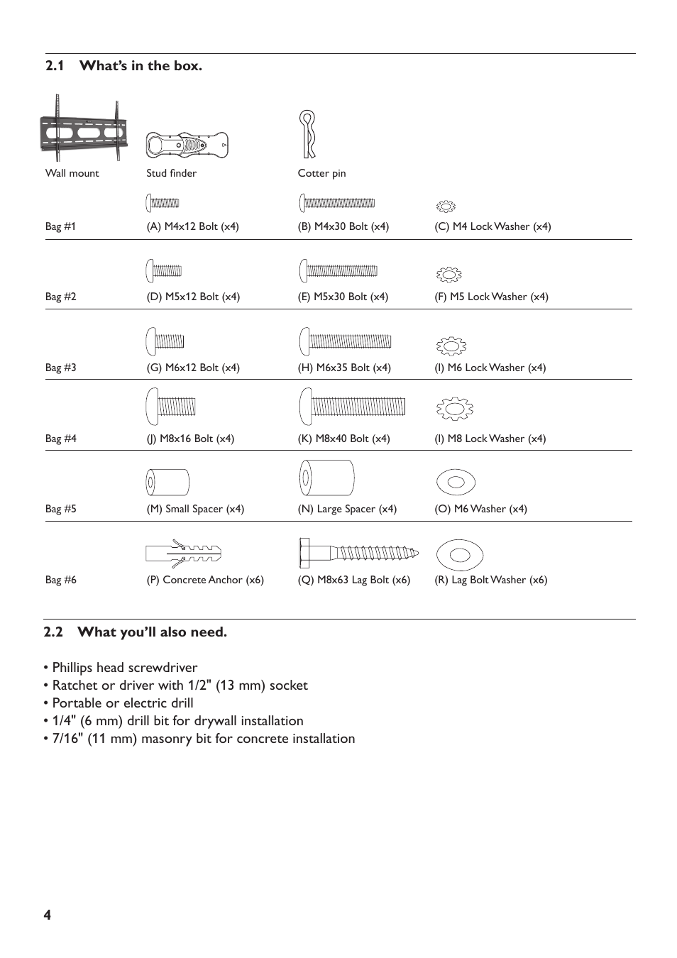 1 what’s in the box | Philips SQM5232 User Manual | Page 4 / 23