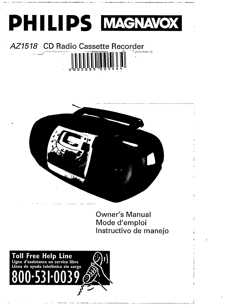 Philips MAGNAVOX AZ1518 User Manual | 22 pages