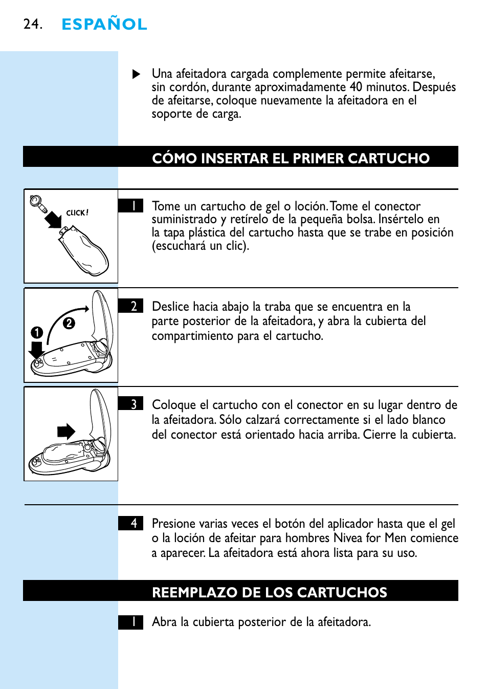 Español | Philips 6709X User Manual | Page 24 / 34