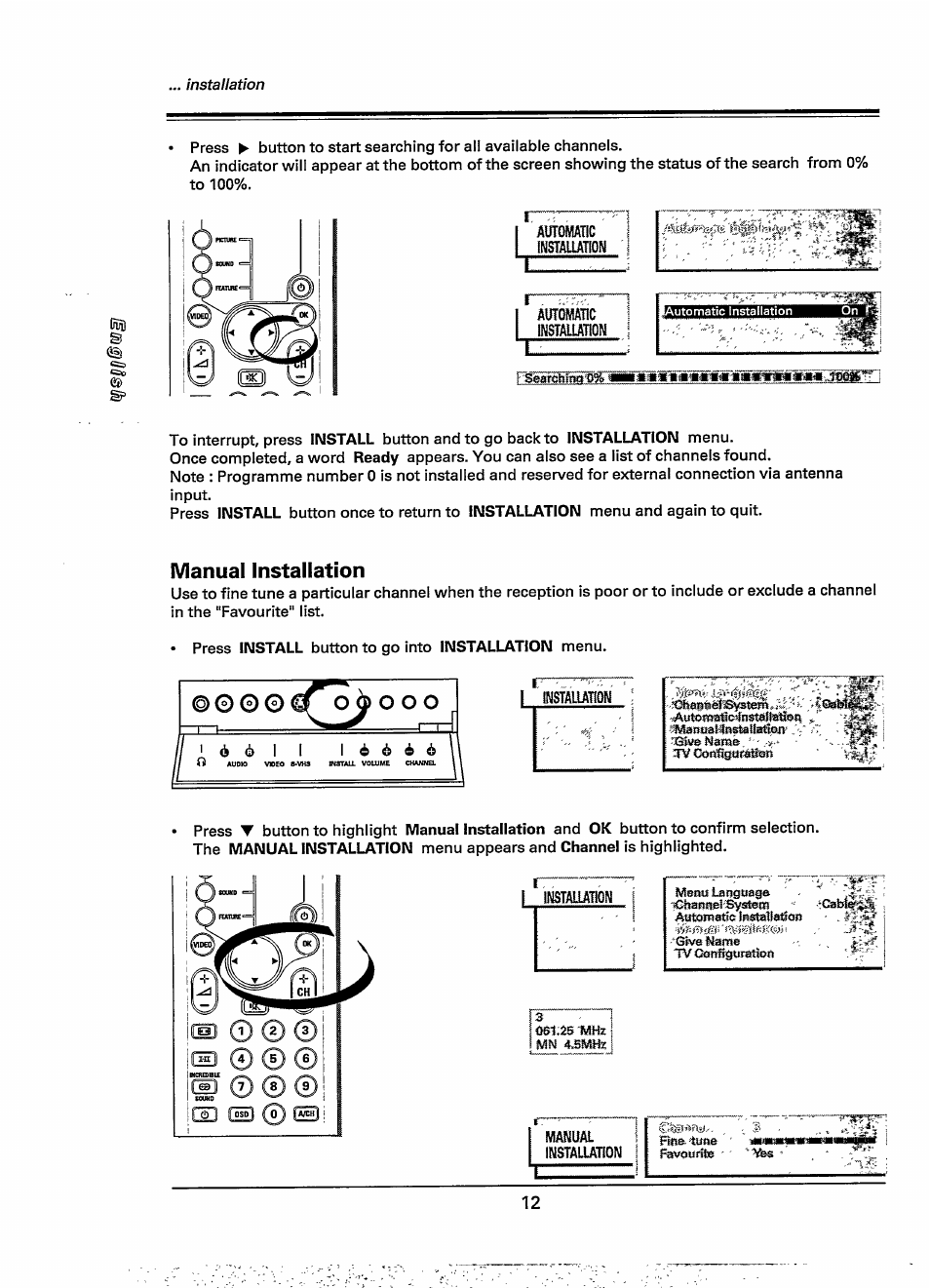 L'^aistauaion, B!«ife i | Philips 28PW778A User Manual | Page 12 / 50