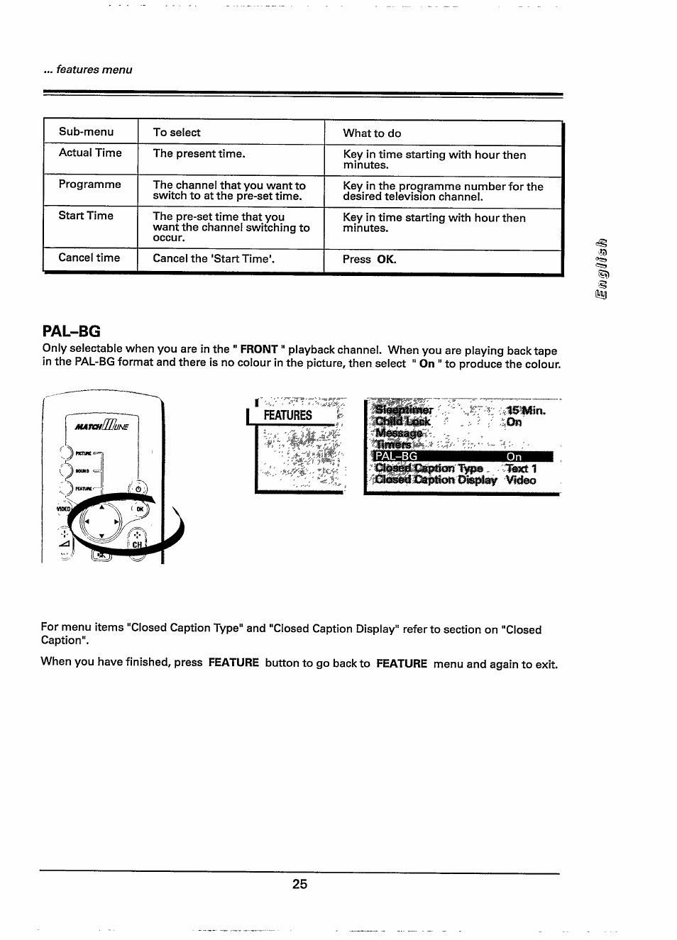 Pal-bg, I features | Philips 28PW778A User Manual | Page 25 / 50