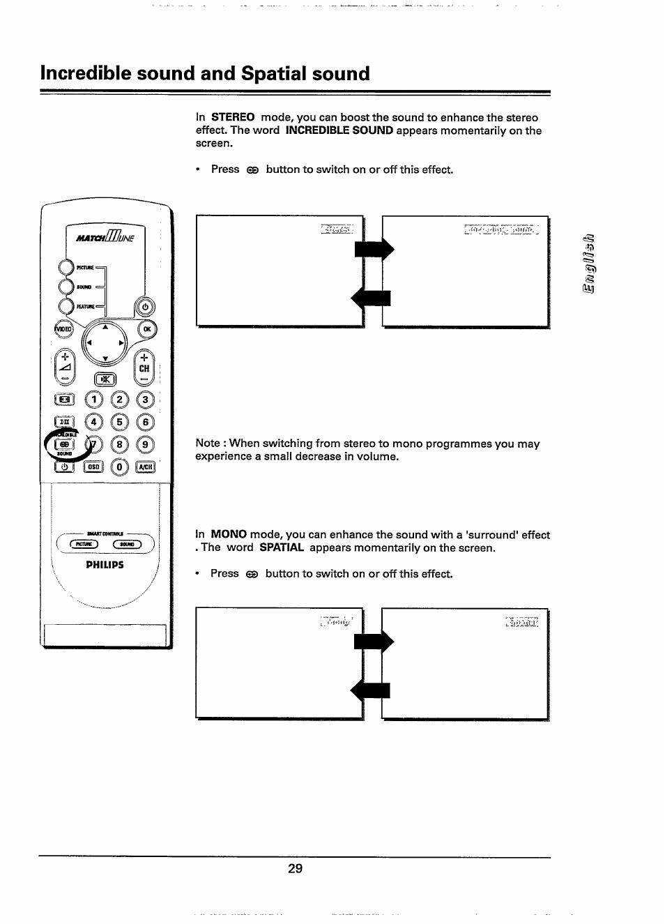 Incredible sound and spatial sound | Philips 28PW778A User Manual | Page 29 / 50