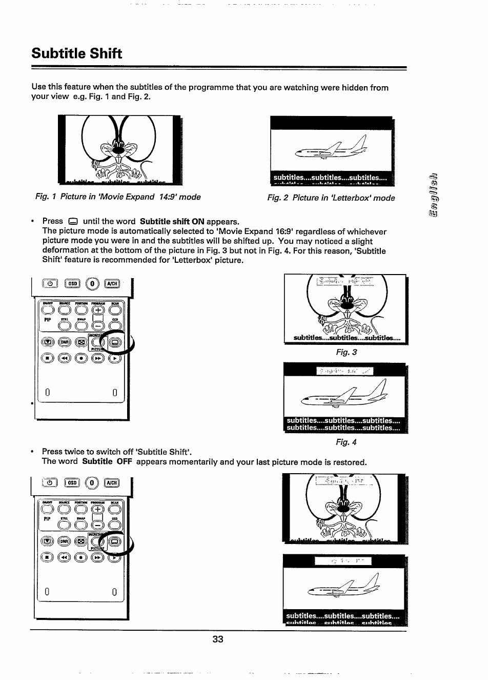 Subtitle shift | Philips 28PW778A User Manual | Page 33 / 50