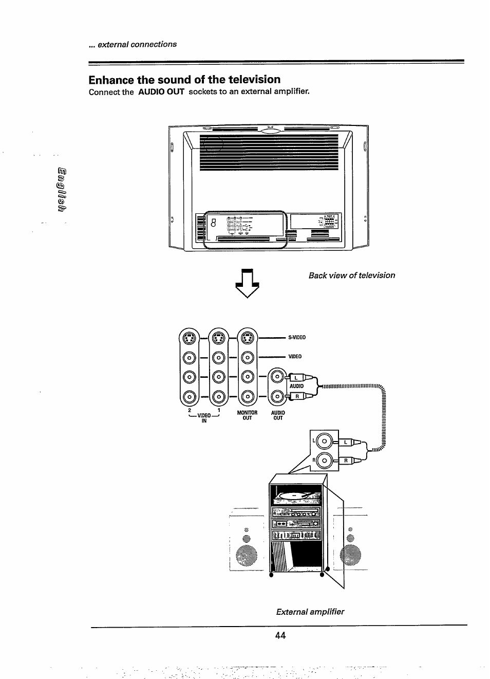 Enhance the sound of the television | Philips 28PW778A User Manual | Page 44 / 50