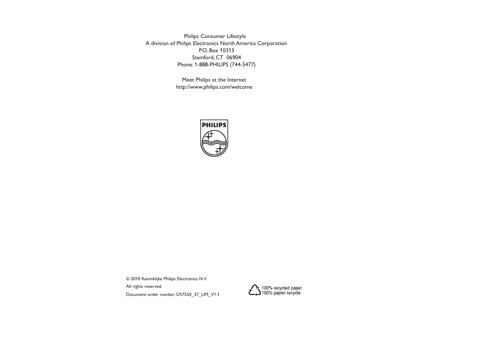 Philips DS7550/37 User Manual | Page 17 / 17