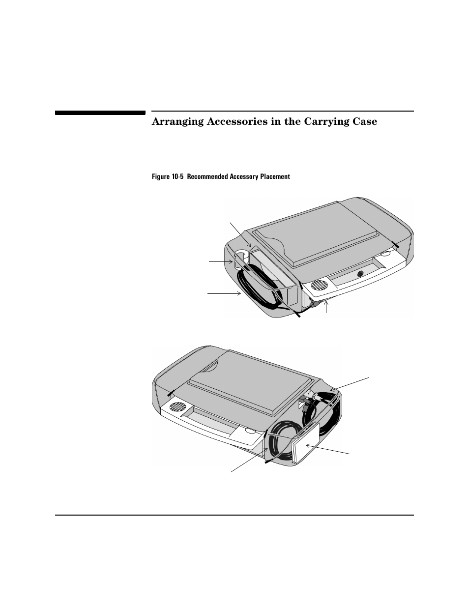 Arranging accessories in the carrying case, Arranging accessories in the carrying case -6 | Philips HEARTSTART XLT M3500B User Manual | Page 104 / 180
