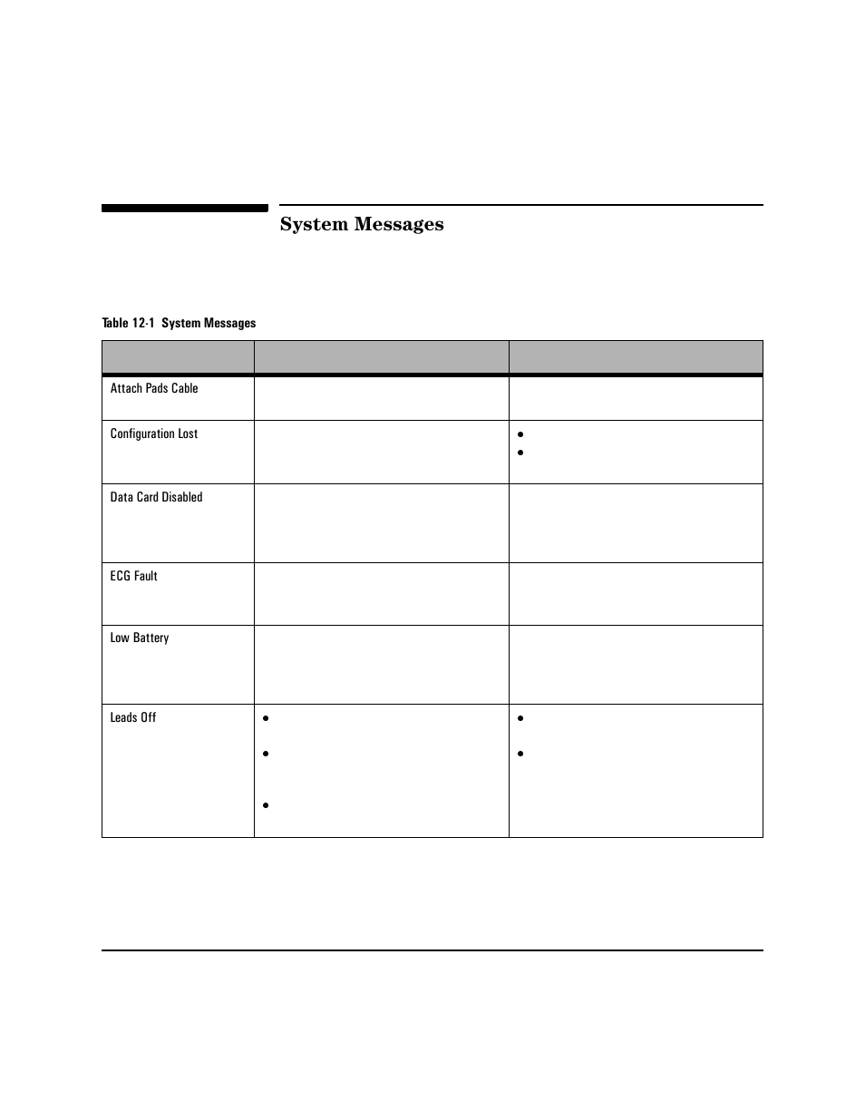 System messages, System messages -2 | Philips HEARTSTART XLT M3500B User Manual | Page 138 / 180