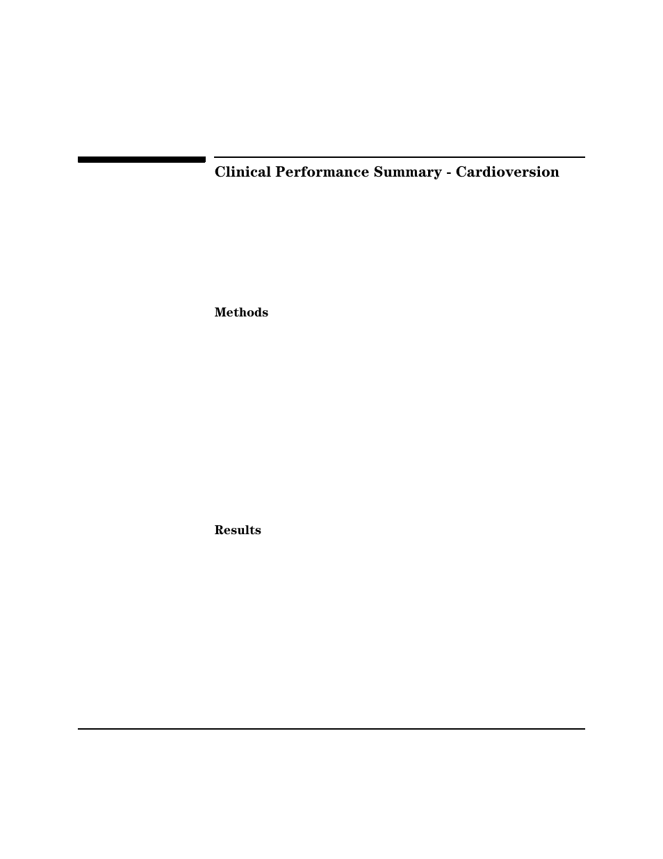 Clinical performance summary - cardioversion, Methods, Results | Clinical performance summary - cardioversion -16, Methods -16 results -16 | Philips HEARTSTART XLT M3500B User Manual | Page 162 / 180