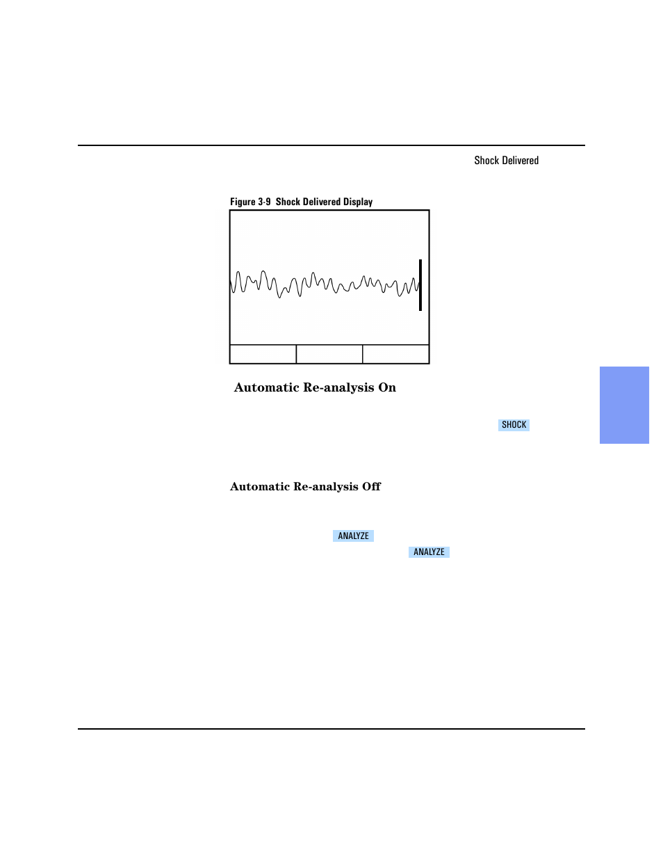 Automatic re-analysis on, Automatic re-analysis off | Philips HEARTSTART XLT M3500B User Manual | Page 45 / 180