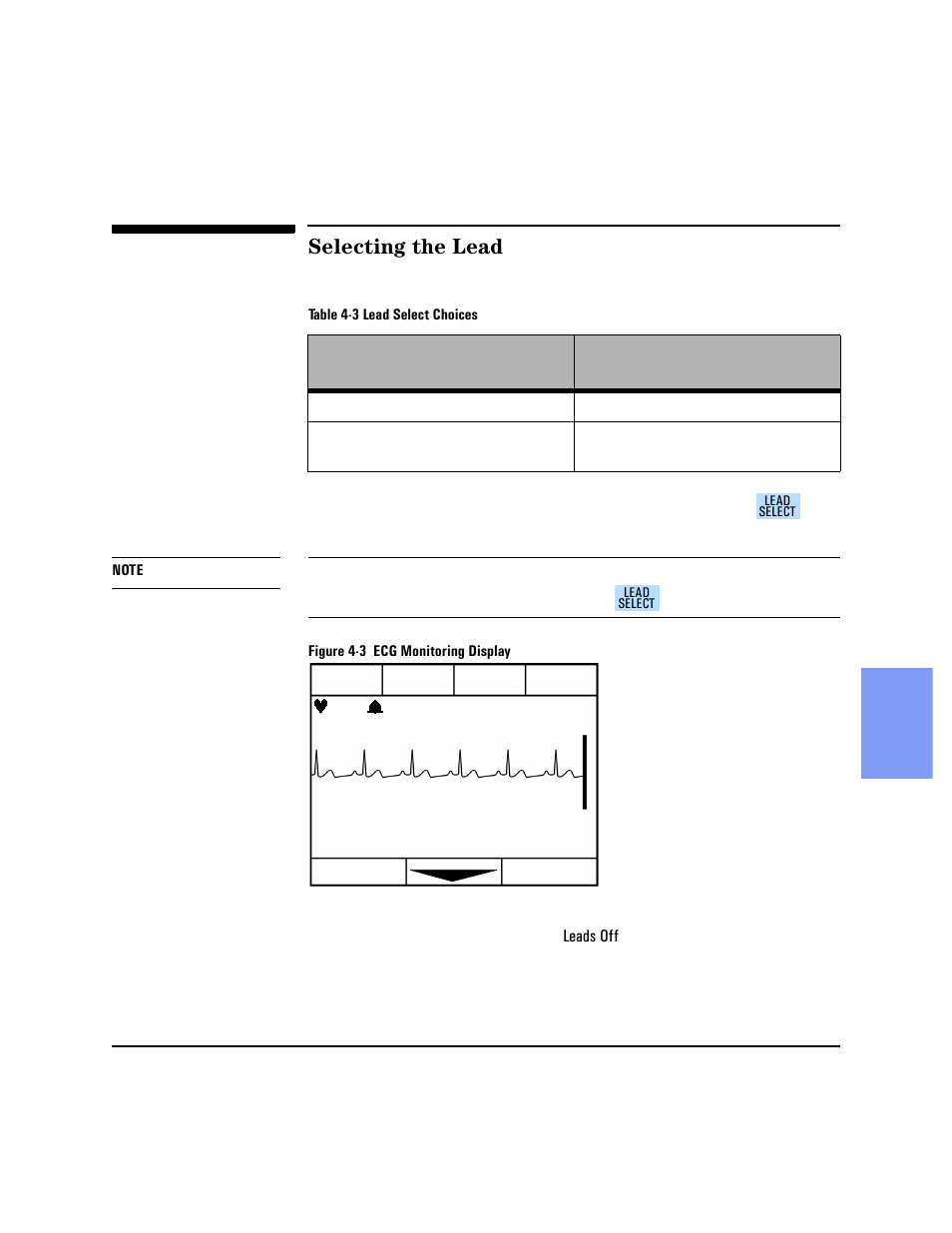 Selecting the lead, Selecting the lead -5 | Philips HEARTSTART XLT M3500B User Manual | Page 57 / 180