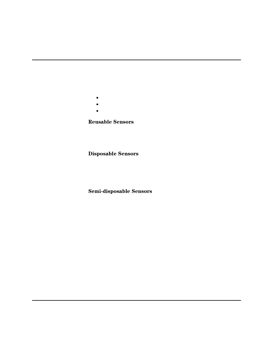 Reusable sensors, Disposable sensors, Semi-disposable sensors | Philips HEARTSTART XLT M3500B User Manual | Page 64 / 180