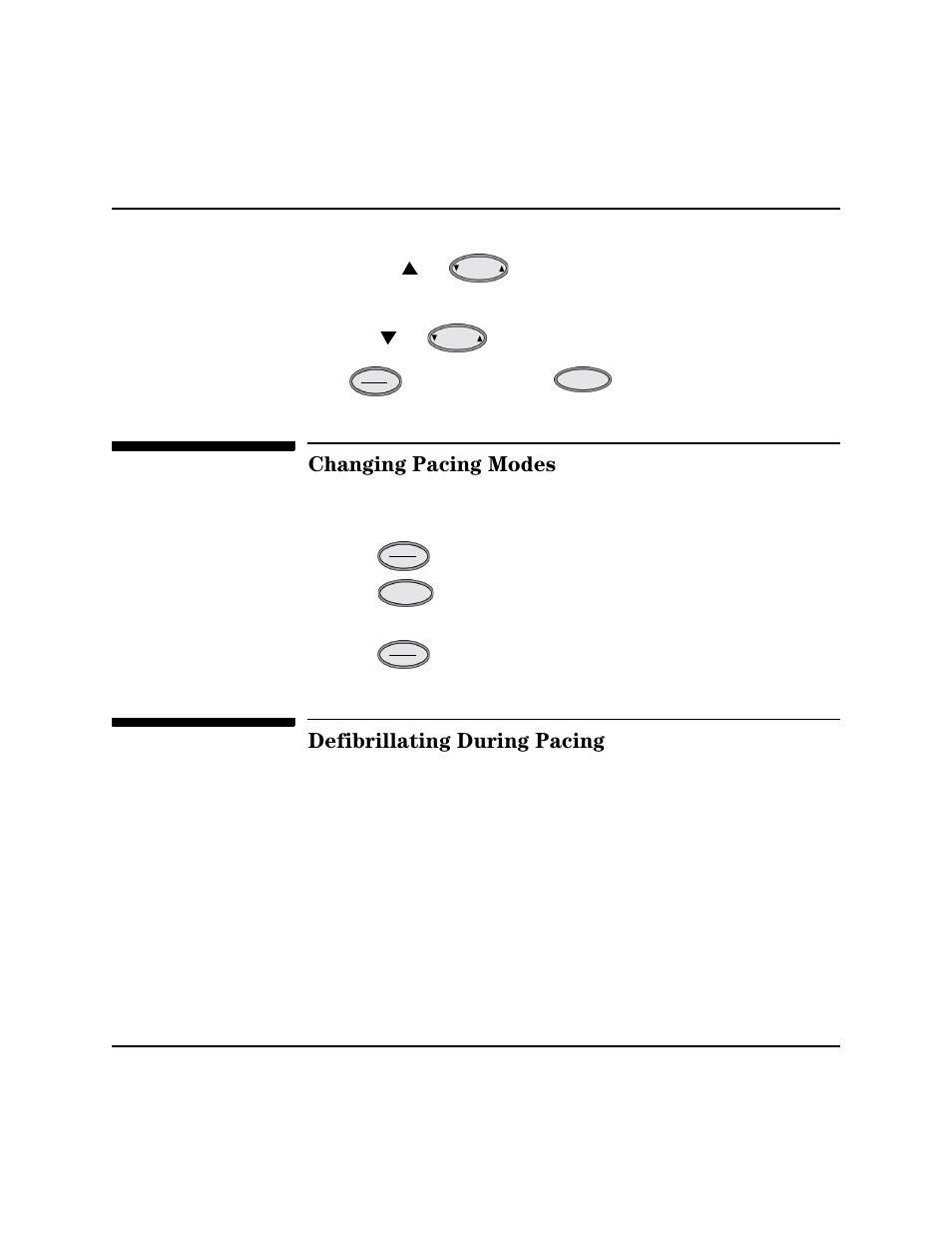 Changing pacing modes, Defibrillating during pacing | Philips HEARTSTART XLT M3500B User Manual | Page 88 / 180