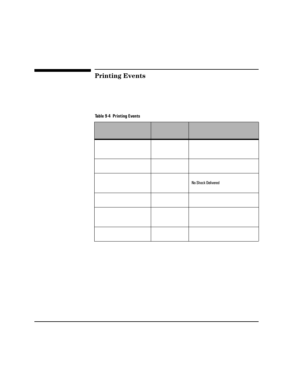Printing events, Printing events -8 | Philips HEARTSTART XLT M3500B User Manual | Page 98 / 180