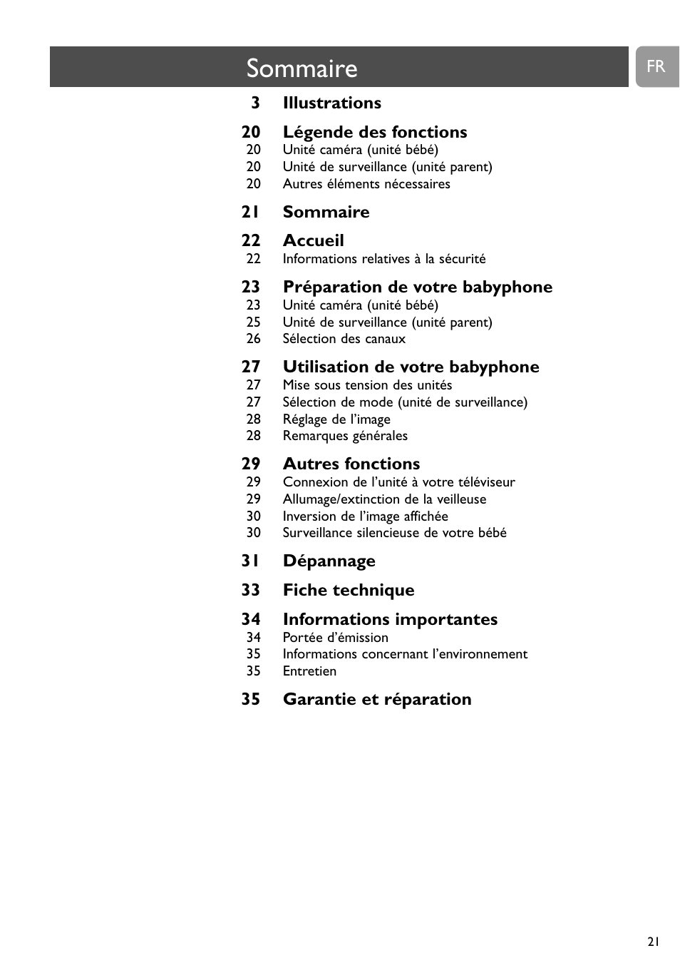 Sommaire | Philips SCD491 User Manual | Page 20 / 211