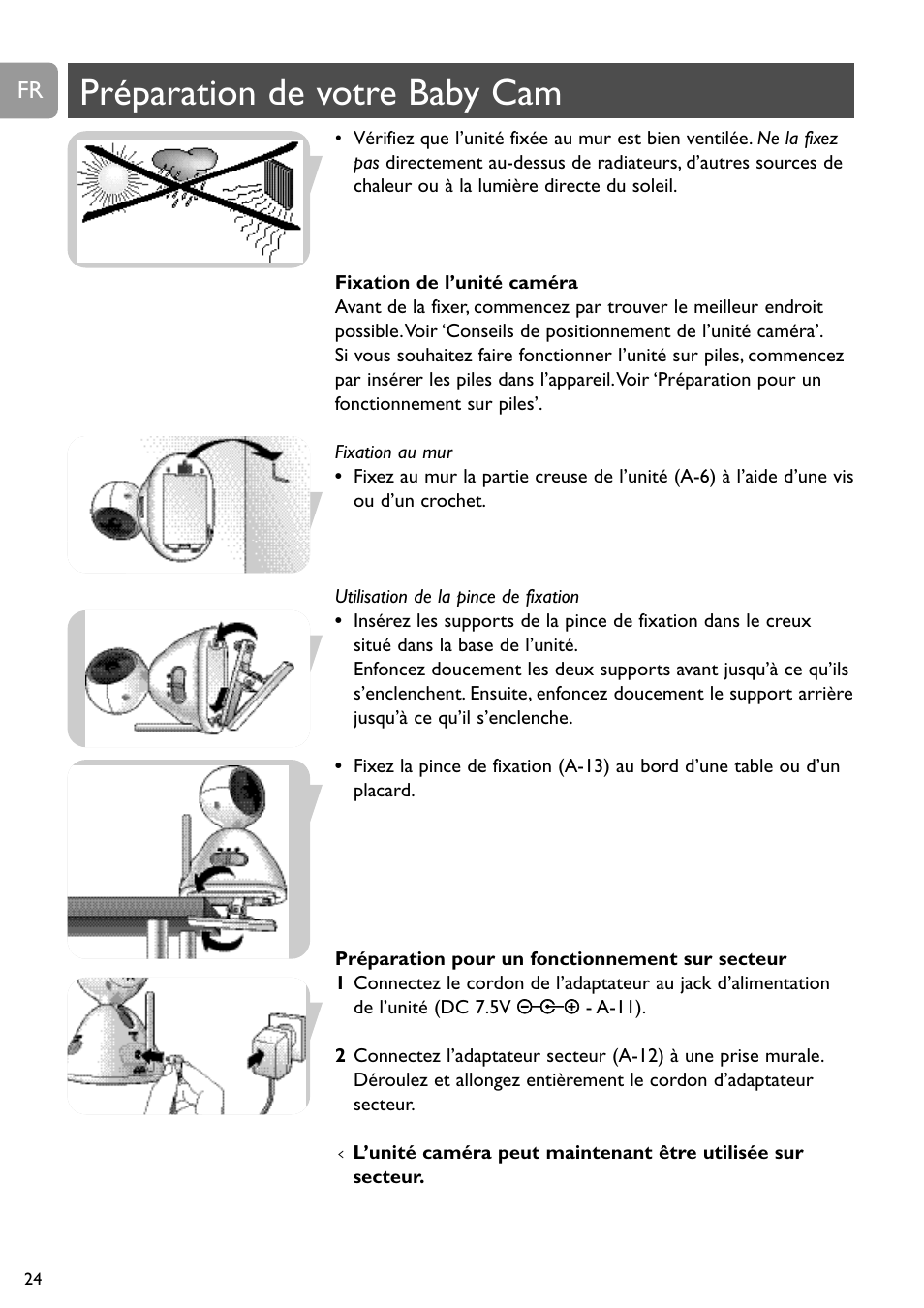 Préparation de votre baby cam | Philips SCD491 User Manual | Page 23 / 211