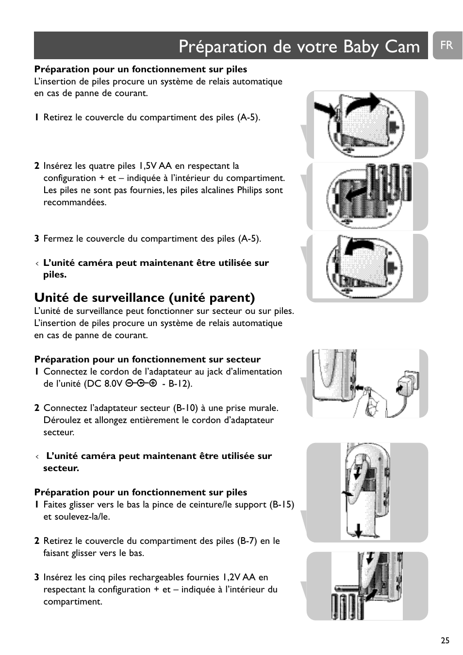 Préparation de votre baby cam, Unité de surveillance (unité parent) | Philips SCD491 User Manual | Page 24 / 211