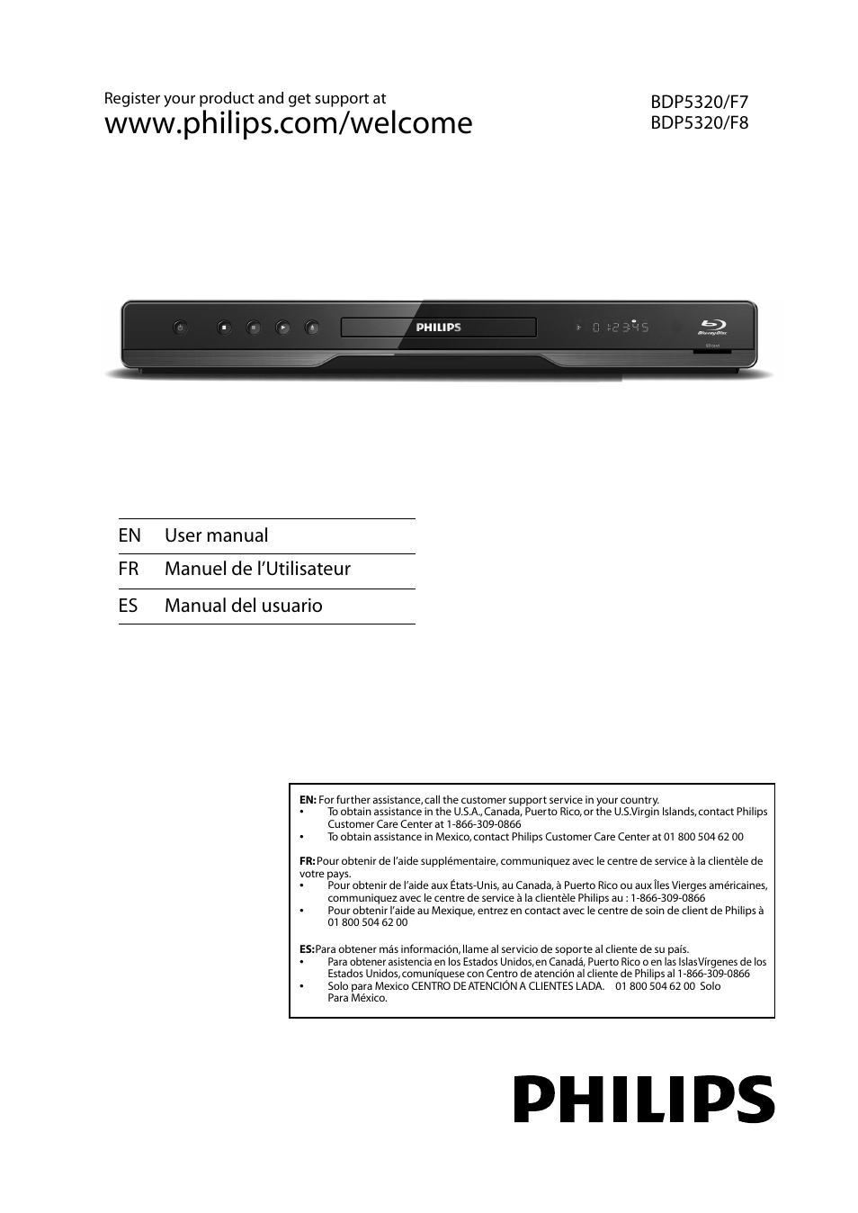 Philips BDP5320/F8 User Manual | 68 pages