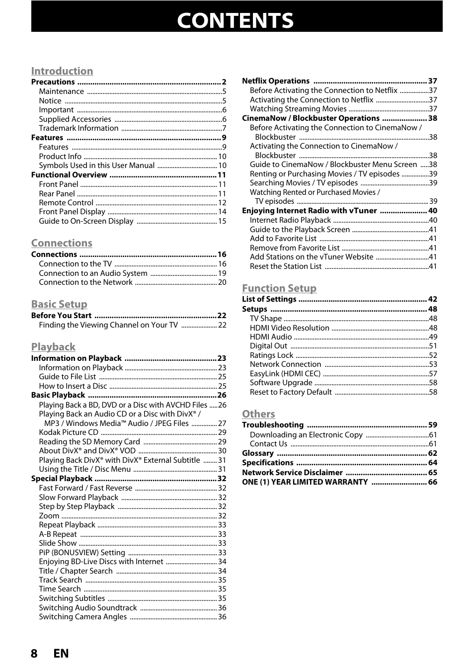 Philips BDP5320/F8 User Manual | Page 8 / 68