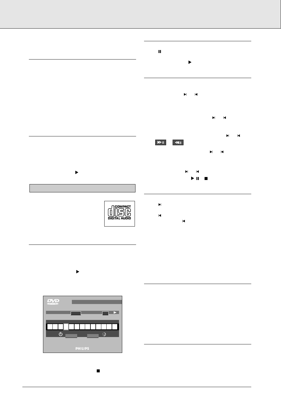 English, Playing a video cd playing an audio cd, Playing an audio cd | Philips DVD710 User Manual | Page 14 / 20