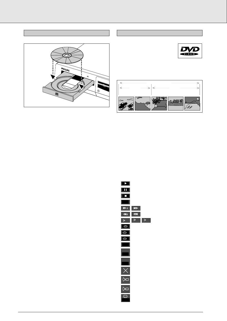 English, Getting started playing a dvd-video disc, Playing a dvd-video disc | Inserting a disc | Philips DVD710 User Manual | Page 8 / 20