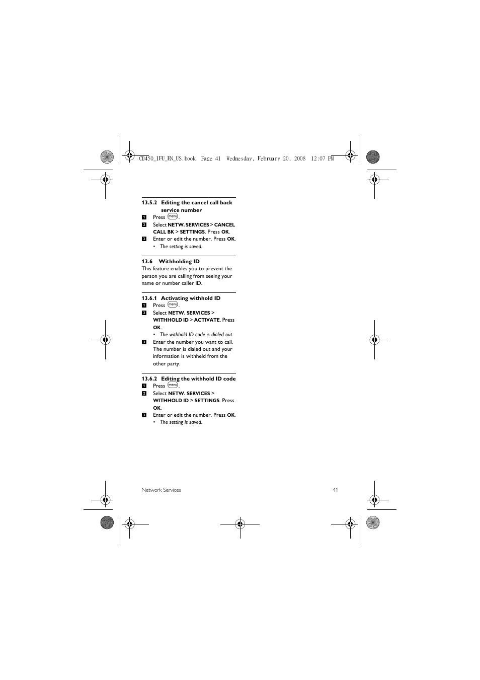 6 withholding id | Philips CD450XY/ZZ User Manual | Page 43 / 59