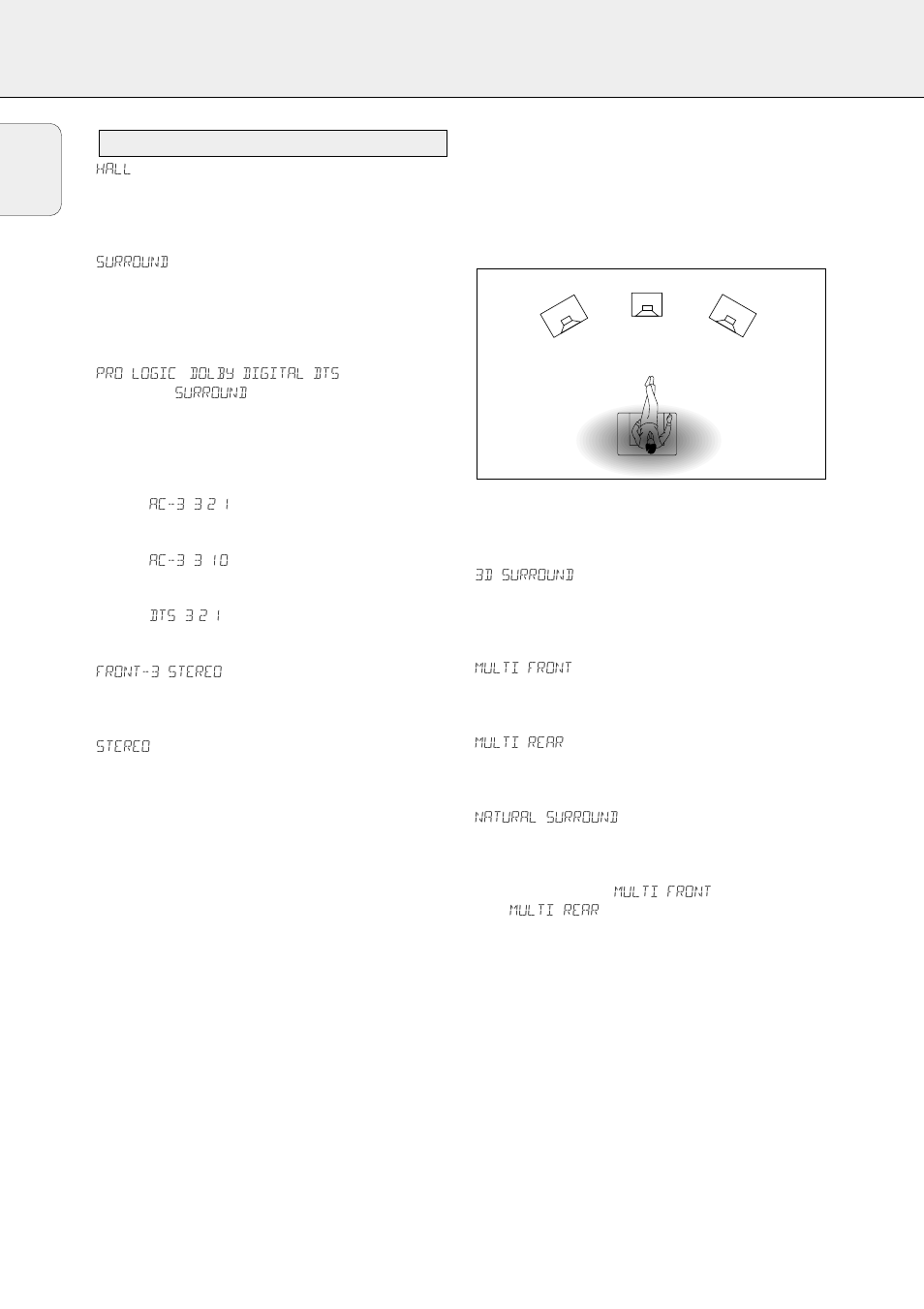 Surround sound | Philips FR-994 User Manual | Page 22 / 33