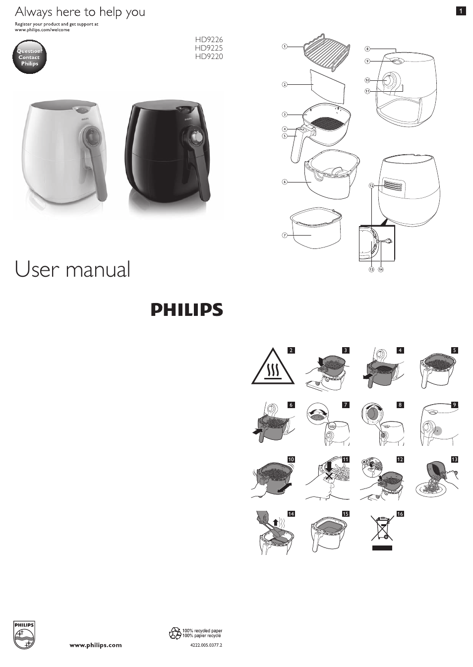 Philips HD9220 User Manual | 5 pages