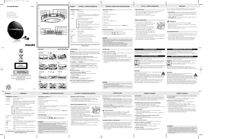 Philips AX2402 User Manual | 2 pages