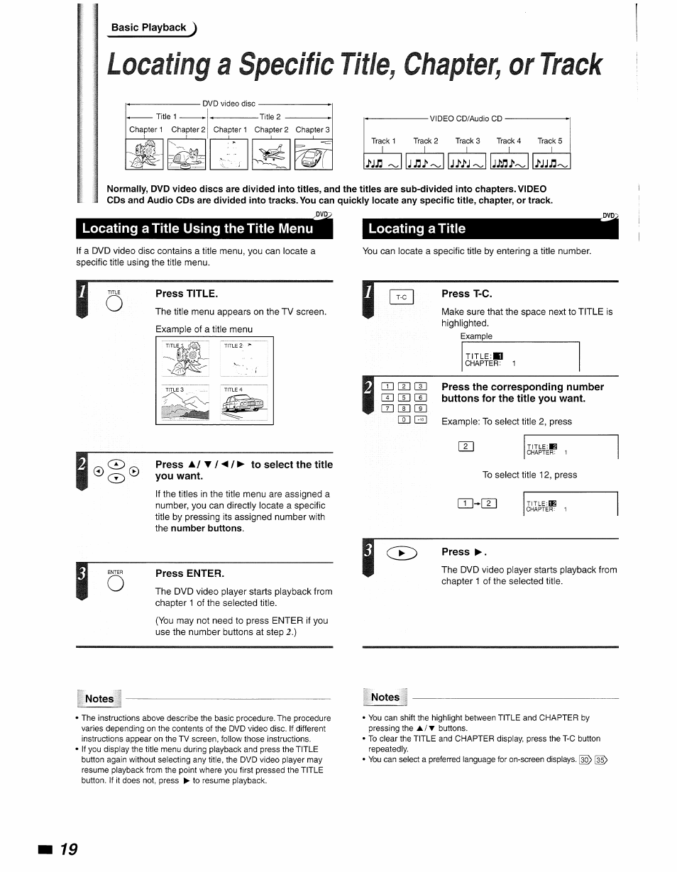 Locating a specific titie, chapter, or track | Philips DVD840 User Manual | Page 20 / 48