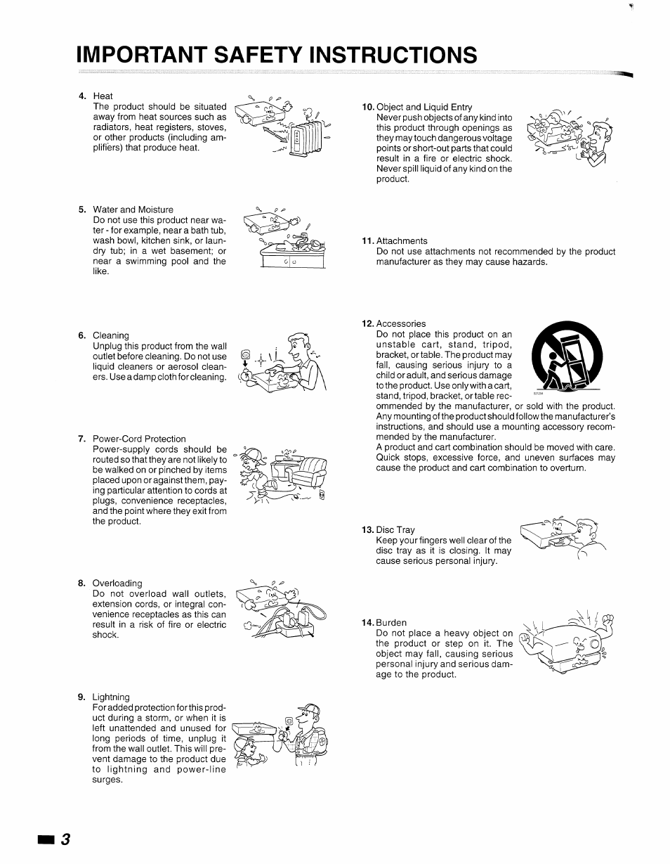 Important safety instructions | Philips DVD840 User Manual | Page 4 / 48